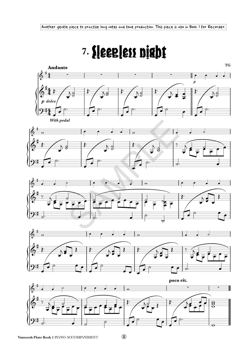 Vamoosh Flute Book 1 Piano PDF Vamoosh Music