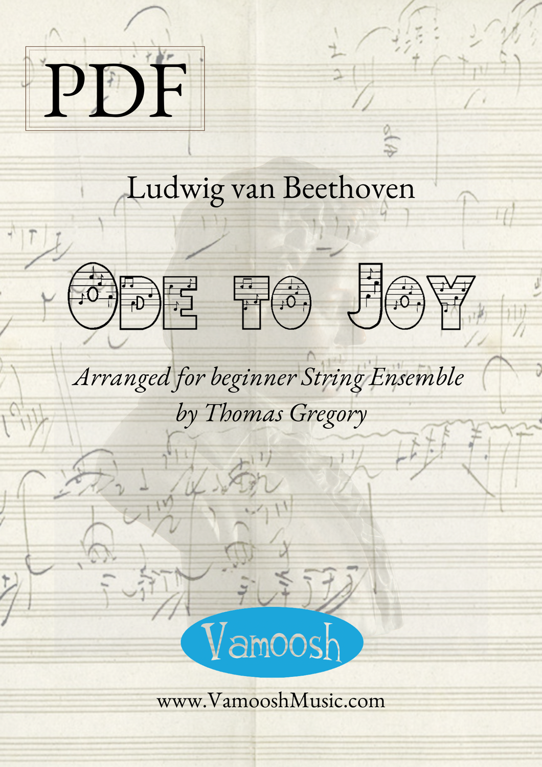 Beethoven Ode to Joy for Beginner String Ensemble