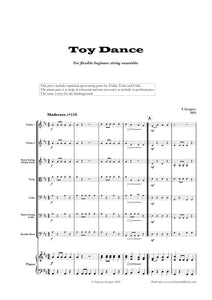 Toy Dance for beginner string ensemble by Thomas Gregory