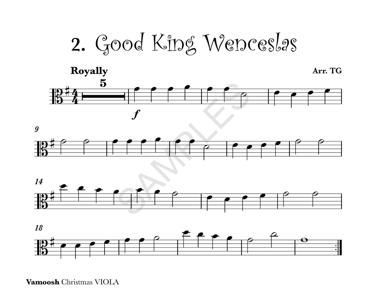 Viola Samples Vamoosh Christmas Viola PDF – Vamoosh Music