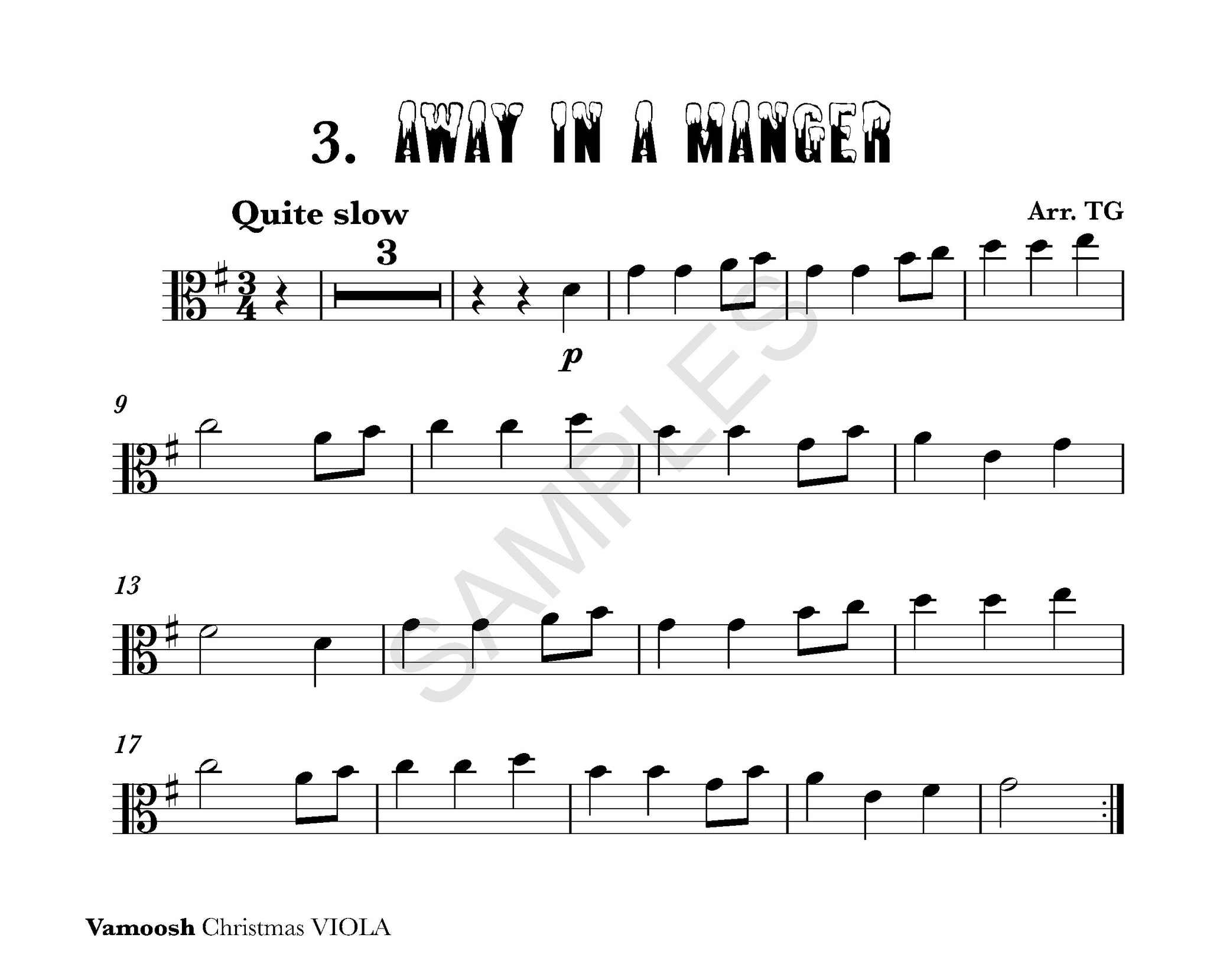 Viola Samples Vamoosh Christmas Viola PDF – Vamoosh Music