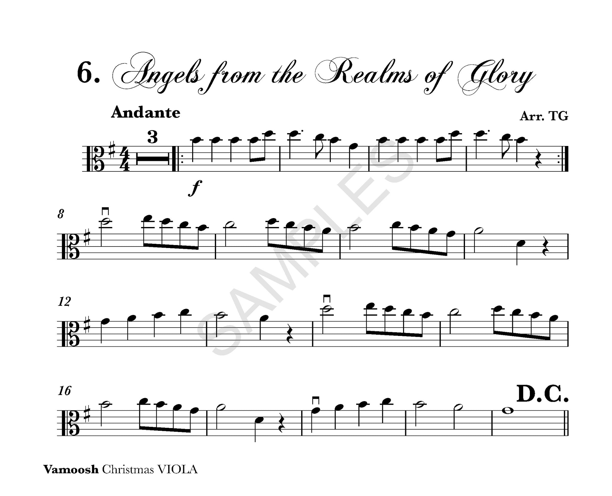Viola Samples Vamoosh Christmas Viola PDF – Vamoosh Music