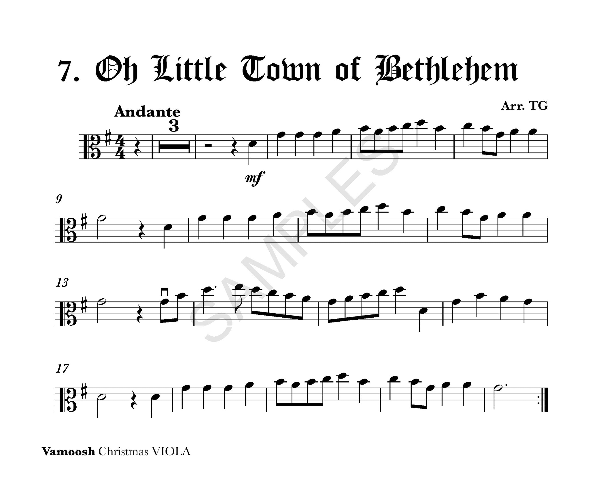 Viola Samples Vamoosh Christmas Viola PDF – Vamoosh Music