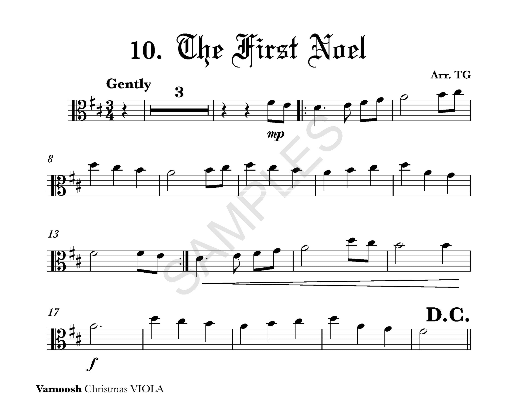 Viola Samples Vamoosh Christmas Viola PDF – Vamoosh Music