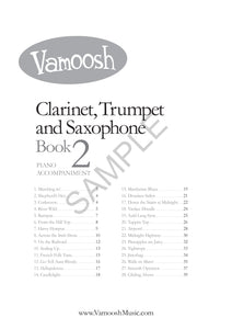 Vamoosh Clarinet Trumpet Trombone Saxophone Book 2 Piano Accompaniment by Thomas Gregory