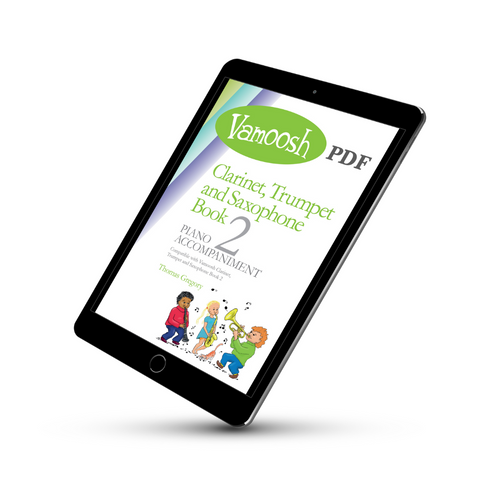 Vamoosh Clarinet Trumpet Trombone Saxophone Book 2 Piano Accompaniment by Thomas Gregory